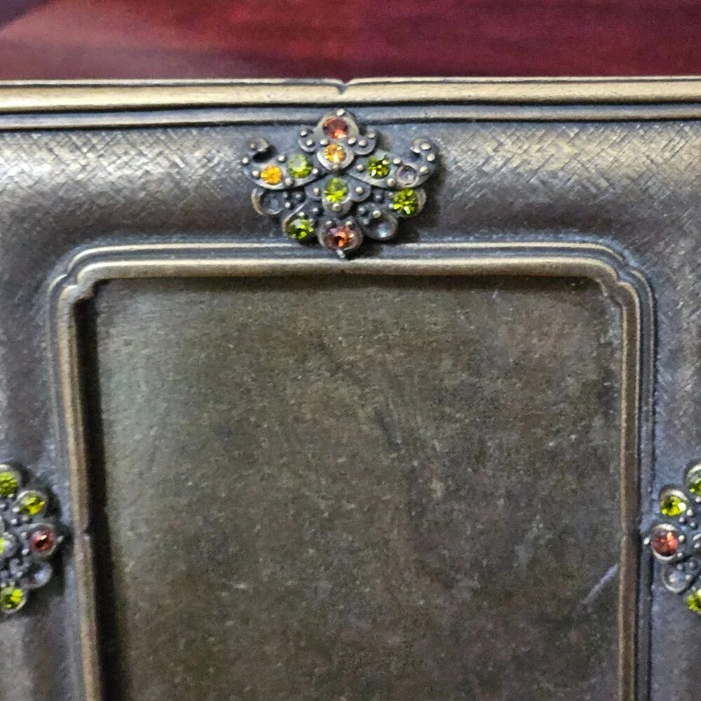 RARE LUXURY JAY STRONGWATER CHINOISERIE MODERN GOLD FAN ENAMEL CRYSTAL FRAME